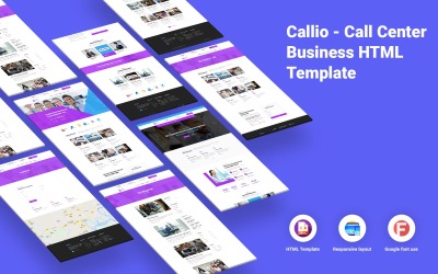 "Callio - Call Center Business Website Template" - адаптивний Шаблон сайту №142995