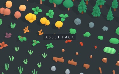 Přírodní les - 3D model animace