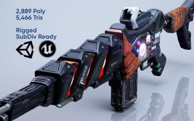 Sci Fi Gun - Encre 3D Modeli
