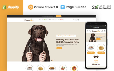 Tema da loja de filhotes do Shopify