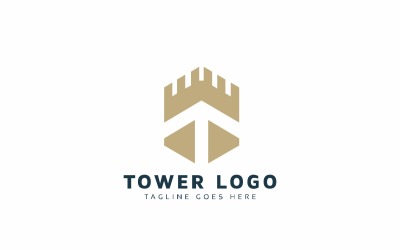 Tower T Letter Logo Template