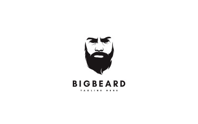 Big Beard Logo Template adatto per barbiere