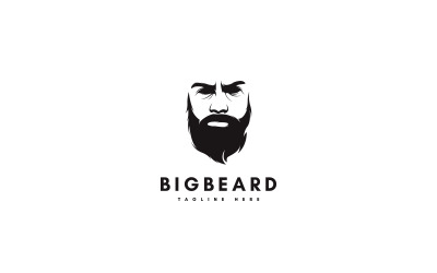 Big Beard-logotypmall lämplig för frisersalong