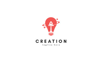 Bulb Rocket Logo Template