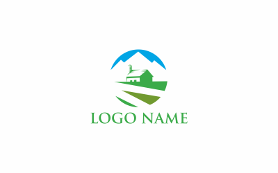 Modèle de logo abstrait agricole