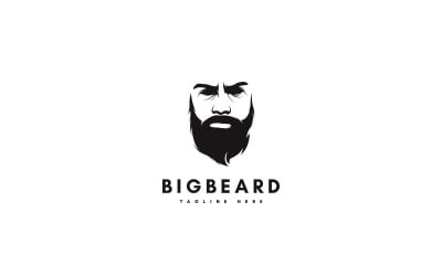 Modèle de logo Big Beard adapté au salon de coiffure