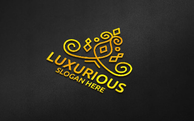 Modèle de logo Crown Luxurious Royal 60
