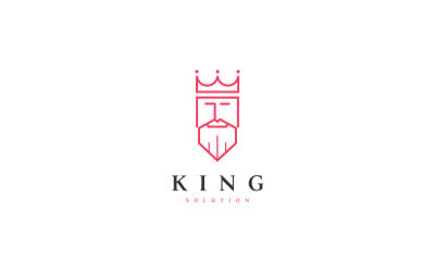 Шаблон логотипу King підходить для розкішного бренду