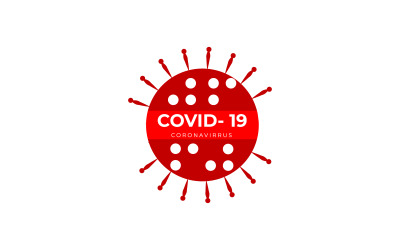 Creatieve Covid 19 Busness ontwerpsjabloon Logo