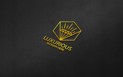 Diamant Luxuriöse Royal 70 Logo Vorlage