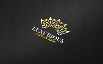 Krone Luxuriöse Royal 87 Logo Vorlage