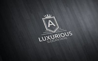 Modèle de logo Crown Luxurious Royal 98