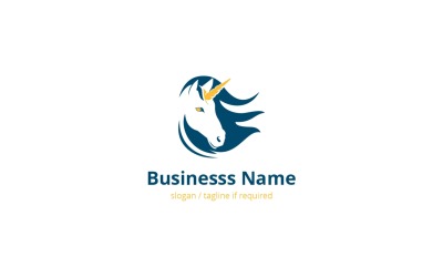 Modèle de logo de licorne