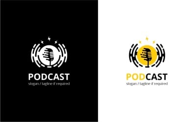 Modèle de logo de podcast