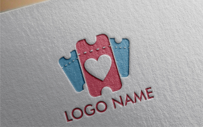 Szablon Logo podróży miłość