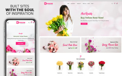 Bossom - A virág és ajándék prémium Boostrap Shopify téma