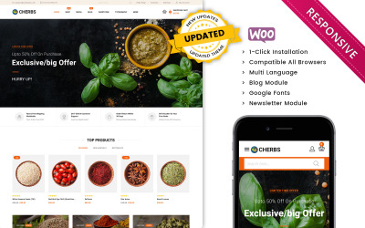 Cherbs - The Spices Store Responsive WooCommerce Theme