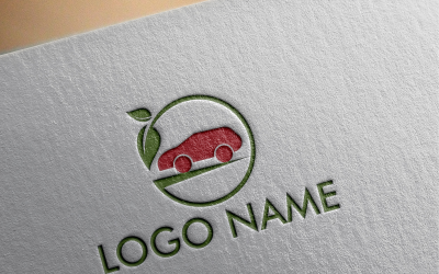 Зеленый автомобиль абстрактный шаблон логотипа