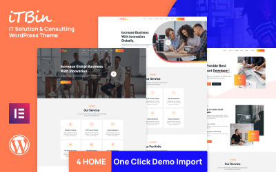 ITBIN - IT Solution and Business Service Tema WordPress №143358