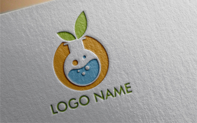 Lab Orange modern Logo Template