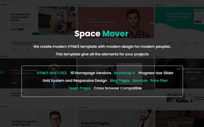 Modelo de site do Space Mover