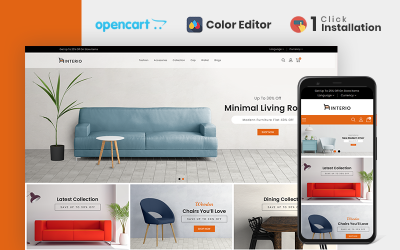 Reszponzív Interio Furniture Store OpenCart Template OpenCart sablon 143362