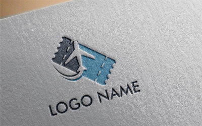 ticket reizen Logo sjabloon