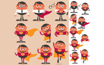Set di supereroi - illustrazione