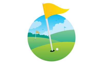 Golfflagga - Illustration