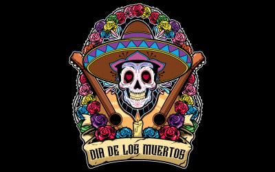 Mascotte del giorno dei morti - illustrazione