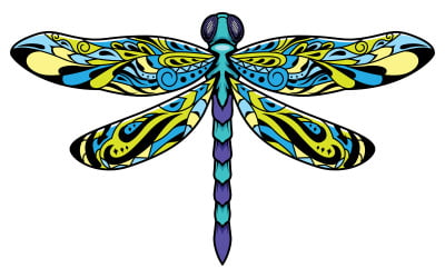 Maskotka ważki - ilustracja