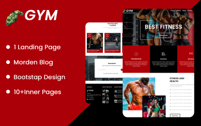 Hulk Gym Landing Page Psd #143981