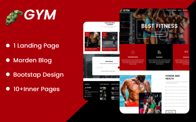 Hulk Gym Landing Page PSD Template