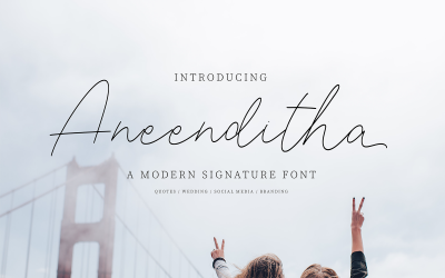 Aneenditha | Moderní podpisové písmo
