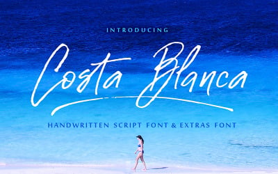 Costa Blanca Textured  Font + Extras