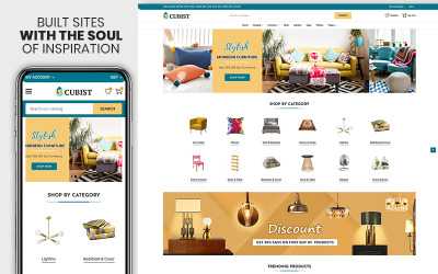 Cubist - téma Shopify pro eCommerce reagující na nábytek a interiér