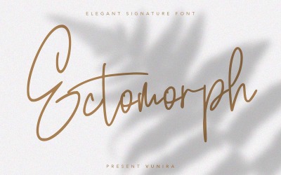 Ectomorfo | Fuente de firma elegante