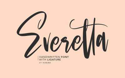 Everett | Handgeschreven lettertype