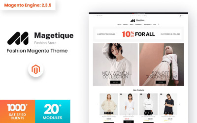 Magetique - Magento тема для магазина модной одежды