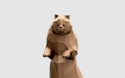 Modelo 3D do urso pardo