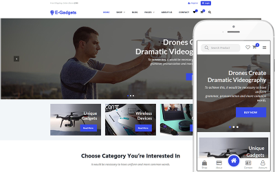 Responsywny motyw WooCommerce E-Gadgets - Technology & Gadgets WooCommerce Theme #144039