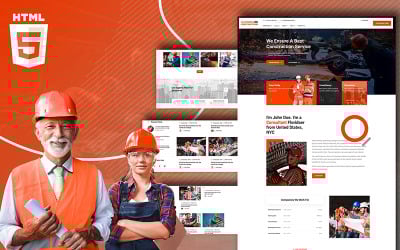 Responsywny szablon strony www Fornia Construction Consultancy Website Template #144029