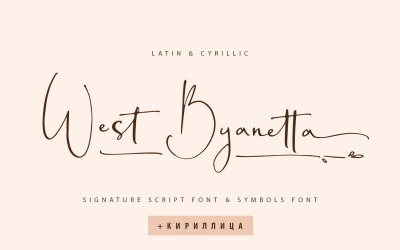 West Byanetta Cyrillic och Extras Font