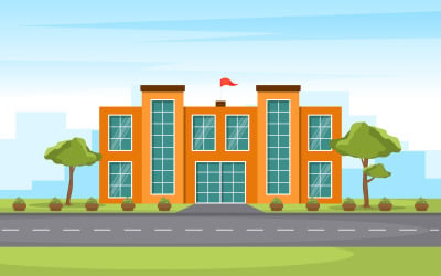 Building Outdoor School - Illustration