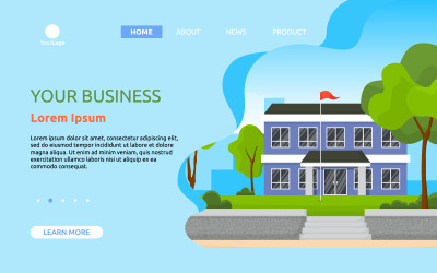 School Landing Page - Illustration