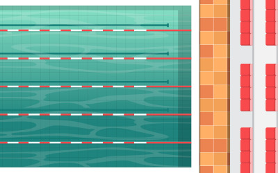 Top View Pool - Illustration