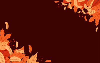Inbjudan för höstblad - illustration