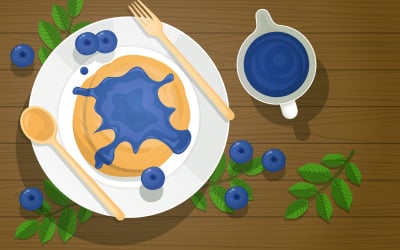 Blueberry Pancake Jam - Illustration