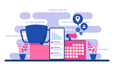 Marknadsföring av digital handel - Illustration