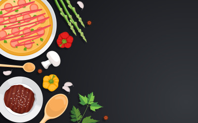 Pizza Vegetabilisk matlagning - Illustration